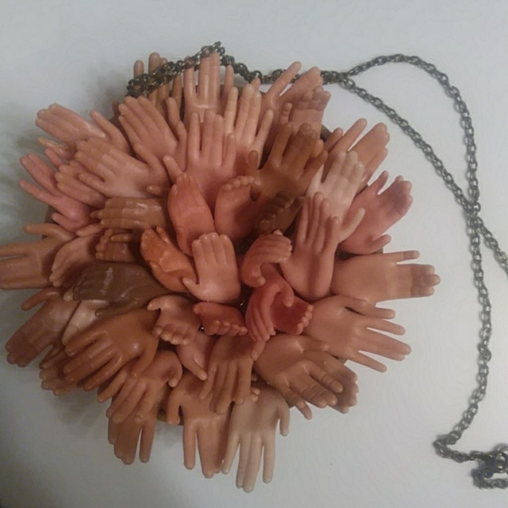 OOAK Barbie Hands Necklace